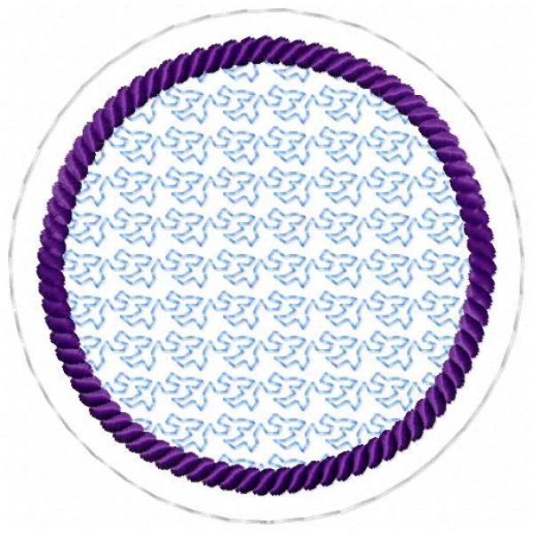 ITH-Stickdatei MugRug Untersetzer Einzeldatei für 10x10 cm